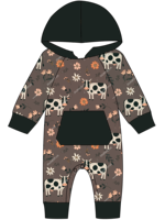 Barboteuse à capuche ODM OEM pour tout-petits Super Skin-friendly Kids Casual and Daily Adorable Prints Onesie Unisex for Domestic Life