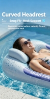 Hamac gonflable flottant avec auvent détachable, grand matelas pneumatique en PVC pour piscine, transat flottant pour adultes, été, piscine, lac
