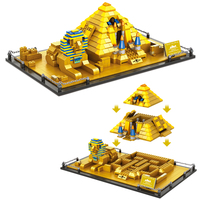 Ensemble de blocs de construction en plastique Grande Pyramide, jouet éducatif électronique, échelle 1:72, pour les 6 ans et plus, favorisant le développement