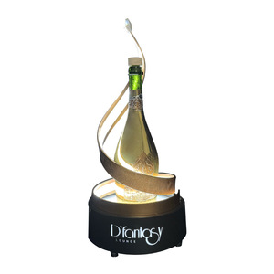 Support à vin en spirale éclairé par LED, rechargeable, multicolore, base à champagne, présentoir à liqueurs, accessoire créatif pour bar KTV - Product Image 5