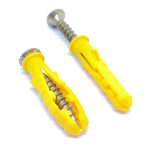 Cheville murale en plastique de 8 mm avec vis et ancre en nylon - Product Image 4
