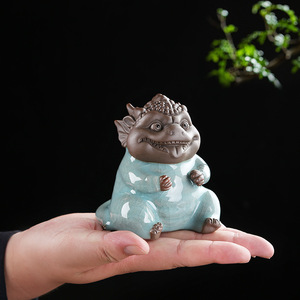 <b>Chinese</b> Zodiac Ceramic Figurines Handcrafted <b>Tea</b> Pets Multi Piece <b>Set</b> For Living Room Home Decor - Product Image 4