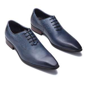 Chaussures en cuir pour hommes de qualité supérieure en cuir de vachette, confortables, intemporelles, à lacets, à bout pointu, pour affaires, décontractées ou mariage, design élégant - Product Image 3