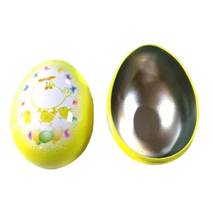 Latest Design Mini Empty Egg Shaped Candy Tin Box
