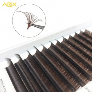 A-RIX Soft Mink Easy Fan Eyelash Extensions Soft Matte Chocolate Brown Auto Flowering <b>Volume</b> <b>Lashes</b> for Salon - Product Image 4