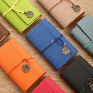 Wholesale A6 Custom <b>Mini</b> Hardcover <b>Notebook</b> Planner Pocket Business Journal with Leather Cover Students Gift - Product Image 2