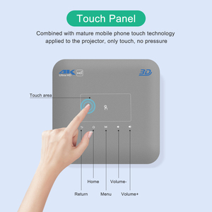 Tốt nhất bán P15 DLP chiếu 1080P 300 Ansi Lumens <span class=keywords><strong>Android</strong></span> 9 Tự động lấy nét 2gb32gb 300 inch Màn hình Full HD 4K LCD rạp hát tại nhà video - Product Image 5