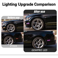 Lampu Sein Samping LED Sequential Scan untuk Mobil Ford Mustang 2010 2014 Lensa Bening Ungu Pink Lampu AR3Z 15A201 2 Buah