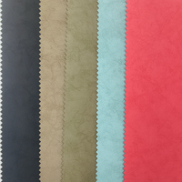 Tissu en velours glacé ultra-fin, résistant aux plis, imperméable, en cuir PU pour la confection de vestes pour hommes, usage vestimentaire et décoratif
