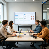 Pantalla Táctil HRAY de 20 Puntos, 85 Pulgadas, UHD, 178° de Ángulo de Visión, Compatible con Múltiples Sistemas Operativos, Fabricación OEM/ODM