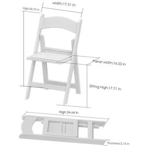 Chaises pliantes blanches pour événements, jardins, mariages, hôtels, restaurants, Wimbledon - Product Image 3