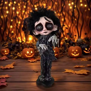 Statue gothique d'Halloween Ornements de bureau Spooky <span class=keywords><strong>Scissorhands</strong></span> Doll Figure Halloween Decor Holiday Hocus Party Decoration Gifts - Product Image 1