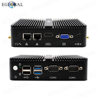Nouveaux mini-PC barebone avec processeur Celeron J4125/J4105/N4100 en option, version DDR4, prise en charge de la double LAN, HD VGA, 2RS232, WIN10, mini-PC de poche