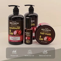 Shampooing, après-shampooing et huile capillaire aux extraits de plantes biologiques et vitamines B, C, D, E, à la menthe et au romarin, anti-chute de cheveux