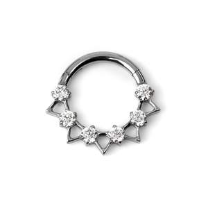 Lincy 16G titane nez Septum anneaux face avant CZ Clicker boucles d'oreilles <span class=keywords><strong>Helix</strong></span> Lobe conque Piercing mode Piercing bijoux" - Product Image 3