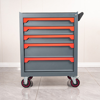 Chariot à outils mécaniques robuste 300 kg avec glissières à billes et roulettes en PU pour ateliers