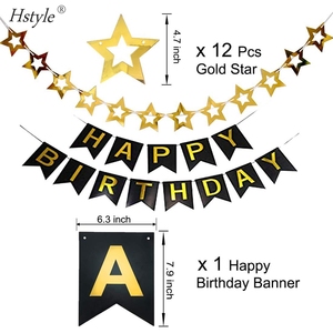 15th <strong>Birthday</strong> <strong>Decorations</strong> for Boy Girl <strong>Black</strong> <strong>and</strong> <strong>Gold</strong> <strong>Birthday</strong> <strong>Decorations</strong> for 15th <strong>and</strong> 51st Happy <strong>Birthday</strong> Party ST858 - Product Image 4