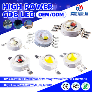 Chip LED SMD de Alta Potencia 1W <span class=keywords><strong>3W</strong></span> 5W, Bombilla LED para Cultivo de Plantas, Emisor de Luz UV Amarilla, Roja, Azul, Blanca Cálida, Natural y Fría - Product Image 1