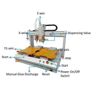 高精度二重プラットフォーム自動電気多軸CNC接着剤ディスペンサーベアリング付き電子部品ボンディング - Product Image 2