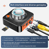 Receptor de Audio inalámbrico 5,1, dispositivo de reproducción de tarjeta TF de fibra óptica, RCA 3,5, AUX Coaxial, reproductor de música estéreo, adaptador inalámbrico