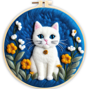 Beginner-Friendly DIY Handicraft Kit Flower Animal Landscape Felt Pattern Crocheting for Home Decor Embroidery Crafts Needlework