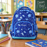 Sacs d'école OEM&ODM fabriqués en Chine, fermeture éclair, polyester 600D durable, imperméable, sac à dos de voyage pour enfants, unisexe, capacité 21L