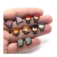 Bestseller Anime-Serie Ohrringe Personalisiertes Cartoon-Design S925 Silber Kleine Schwarze Soft-Emaille Ohrstecker für Kinder