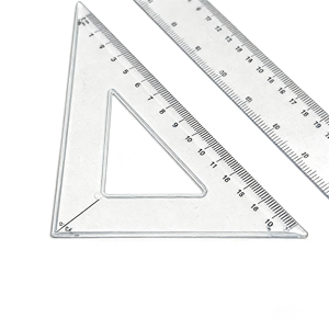 Ensembles de géométrie en plastique : Règles et outils de mesure pour étudiants, matériel pédagogique scolaire - Product Image 3