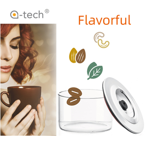 Barattolo in <span class=keywords><strong>Vetro</strong></span> Borosilicato <span class=keywords><strong>Sottovuoto</strong></span> <span class=keywords><strong>per</strong></span> Chicchi <span class=keywords><strong>di</strong></span> Caffè, Uso in Cucina, Grado Alimentare, Senza BPA - Product Image 2