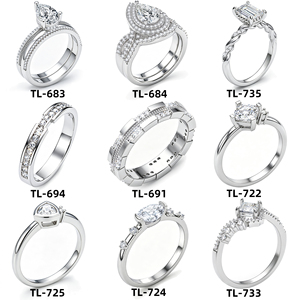 Factory On Stock Customizable 925 Sterling <b>Silver</b> <b>Stacked</b> Crown <b>Ring</b> Luxury Style 5A Cubic Zirconia Engagement & Wedding <b>Ring</b> - Product Image 2
