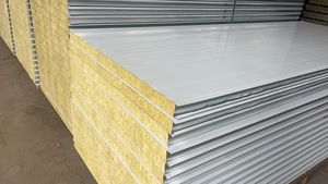 Modern Light Weight Eco-Friendly fireproofing insulation panels Mineral Wool Core for Outdoor Industrial Building Walls - Product Image 6