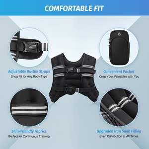 ¡Compra! <span class=keywords><strong>Chaleco</strong></span> de peso ajustable de 5Kg, equipo de entrenamiento, <span class=keywords><strong>chaleco</strong></span> de peso con rayas reflectantes para entrenamiento, <span class=keywords><strong>chaleco</strong></span> de peso para correr para hombres - Product Image 5