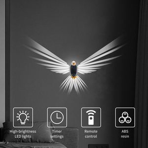 Eagle Wall light lampu proyeksi kamar tidur, lampu malam kreatif kendali jarak jauh bebas kabel pengisian daya magnetik - Product Image 1