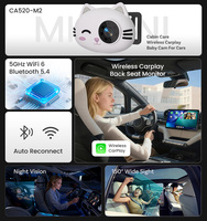 Adaptateur de voiture Bluetooth 5.4 CarPlay original personnalisé et portable, compatible avec les bébés, pour une garantie d'un an aux États-Unis et en Europe