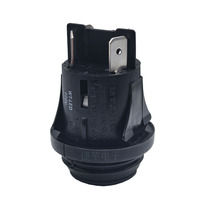 Saklar Tekan Laser Bulat 16A250VAC T105 25mm IP67 RL5-1P21/N ON OFF Pengunci-Otomatis Hitam Tahan Air dengan LED WT