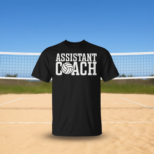 Camiseta de Entrenador de Voleibol para Adultos, Unisex, Manga Corta, Cuello Redondo, Negra, de Algodón, para Equipo Deportivo, con Impresión Serigráfica - Product Image 3