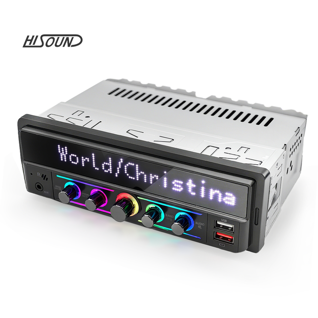 Hot Lyric Caller ID Display Screen 1din Car Mp3 Player Fm Transmitter Car Radio Retro Car Stereo
