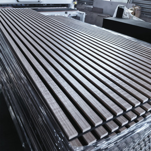 Pannello Acustico Decorativo in <span class=keywords><strong>Legno</strong></span> a Doghe, Pannello Acustico Professionale in Impiallacciatura di <span class=keywords><strong>Legno</strong></span> Lineare per <span class=keywords><strong>Rivestimento</strong></span> di Soffitti e Pareti di Ristoranti - Product Image 5