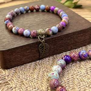 Bracelet en pierre naturelle avec perles de verre colorées, Oeil de l'Intuition, logo personnalisé pour les grossistes, réduction de prix de gros - Product Image 5