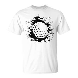 Camiseta de golf con diseño de pelota de golf rotada para jugadores y aficionados - Product Image 1