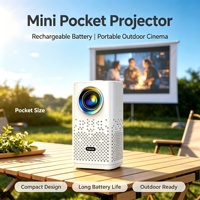 Mini-projecteur WiFi rechargeable de poche haute qualité, projecteur LED portable 4K pour home cinéma, Android 13, Wi-Fi sans fil