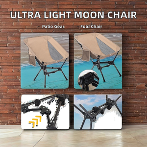 Silla de pesca plegable de aluminio ultraligera para exteriores, conveniente para acampar, parque de playa, diseño moderno, nueva luna triangular caliente - Product Image 5