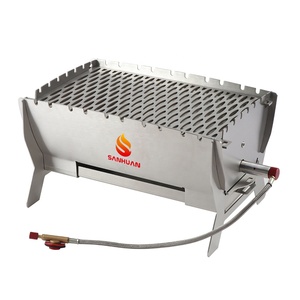 <strong>Mini</strong> Camping Foldable <strong>BBQ</strong> <strong>Gas</strong> Grill Portable Barbeque Folding Stainless Steel Smokeless Grill Outdoor <strong>Gas</strong> Charcoal Grill - Product Image 2