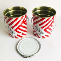 Seau en métal de 5 L, bidon de peinture, tailles de seaux de 5 litres, baril en métal pour peinture à base d'eau, seau en métal