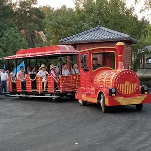 Park Rides Amusement Electric Sightseeing Trackless Train Playground For Sale