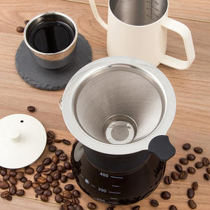 15 Micron thép không gỉ nhãn hiệu tái sử dụng đôi lưới lọc cà phê nhỏ giọt Phễu thuận tiện chậm nhỏ giọt cho trà cà phê - Product Image 5