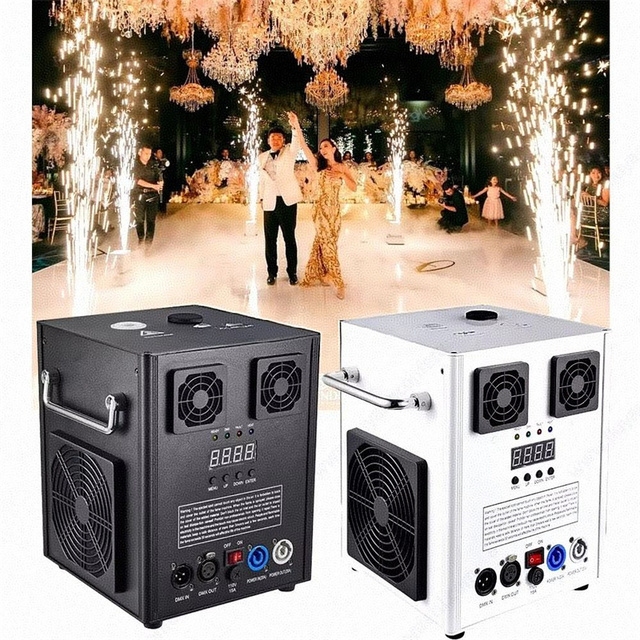 Cold Spark Machine Stage Equipment Wireless Fountain Sparkler Remote DMX Control 750W and 600W Cold Spark Machine