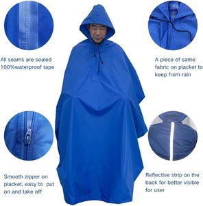 Oxford Cloth <strong>Wheelchair</strong> Raincoat Rain <strong>Poncho</strong> for Disabled Person - Product Image 3