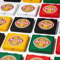 Boîte à pizza personnalisée en pulpe moulée ondulée de qualité alimentaire, écologique, jetable, finition kraft mate, design pliable, impression quadricolore à chaud