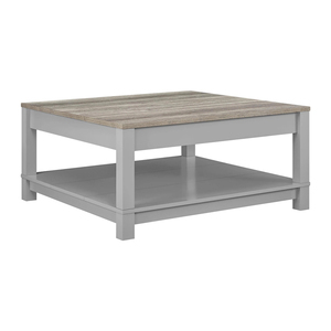 Couchtisch elktro minimalistisches design rustikales holz zwei-level-display-raum quadratischer couchtisch grau für zuhause - Product Image 4